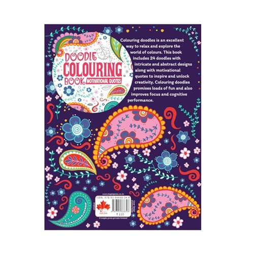 Doodle Colouring Book - Motivational Quotes - Age 4 - 99 - Gift to children for painting, drawing and colouring - Colouring Activity Book