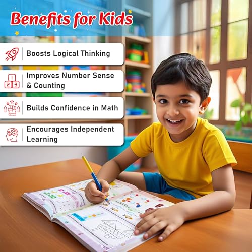 555 Maths Activity Book for Kids Ages 5-10 Years, Fun Math Puzzles, Shapes, Numbers, Brain Games & Practice Sheets, Educational Learning Workbook