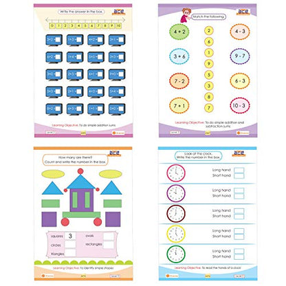 UKG Kids 284 Page 3 CBSE Books Early Learning Activity Skill Worksheets All in One English Maths GK / EVS Fun Coloring Pre School KG 2 Montessori 4-6 Yrs Upper Kindergarten Children Workbooks Kit set