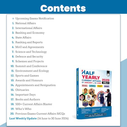 PW Half Yearly Current Affairs Magazine Vol. 1 January to June 2026 | For SSC, Banking, Teaching, Railway, Defence and Other Competitive Exams 2026-27 English Edition