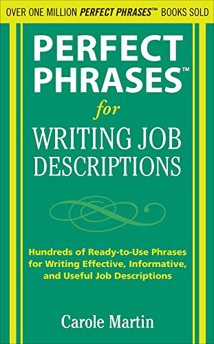Perfect Phrases For Writing Job Descriptions (Perfect Phrases Series) book cover