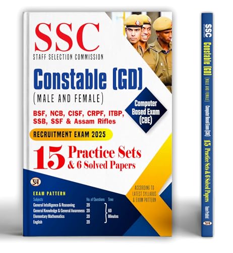 SSC GD Constable 2025 Staff Selection Commission Recruitment Exam 15 Practice Sets And 6 Solved Papers by Team Prabhat