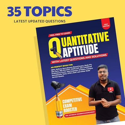 Quantitative Aptitude (First Edition 2025): For All Govt. Competitive Exams for Banking,SBI BANK PO SSC CGL CHSL RRB Railway , MTS GD, , Police, UPSC ... [Paperback] Satheesh Shanmugasundaram
