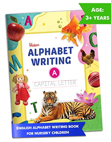 English Alphabet Writing Practice Book for Kids | Capital Letter A-Z Tracing & Activity Workbook for Nursery, LKG, Preschool | 70 Practice Boxes per Letter | Handwriting Book for Ages 3-6