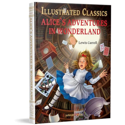 Alice in Wonderland: Illustrated Abridged Children Classics English Novel With Review Questions (Hardback)