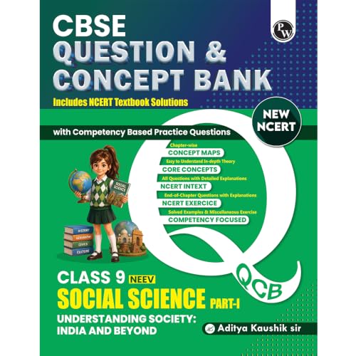 PW CBSE New NCERT Class 9 Social Science 2026-27 Understanding Society: India and Beyond Question and Concept Bank By Aditya Kaushik Sir
