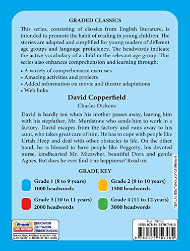 Frank EMU Books Graded Classics Story Book for Kids Age 8 to 9 Years - David Copperfield - English Novel for Children