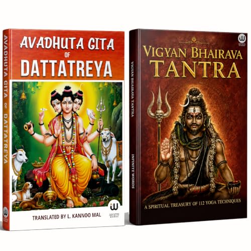 Avadhuta Gita | Vigyan Bhairav Tantra Combo Set of 2 Dattatreya Book in English Avadhut Geeta Avadhoot Rahasyam Gurudev Datta Books Datt Guru Charitra Awadhoot Sri Vijnana Bhairava 112 Meditations