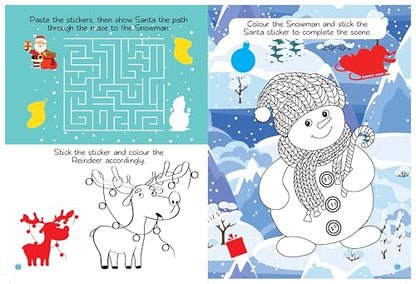 My Big Sticker And Activity Book: Christmas Sticker and Activity Book - Learning Activity Books for Kids 4+ Years - Early Learning Books