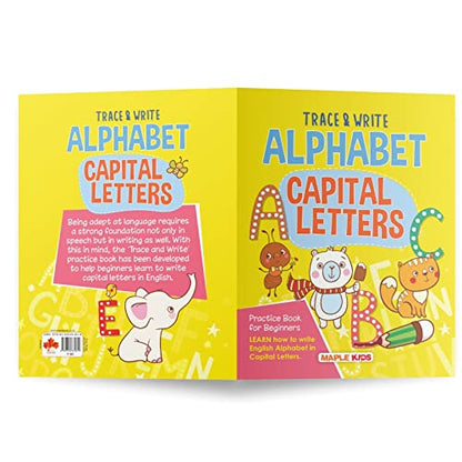 Alphabets Writing Book - Capital Letters (Practice) - Pattern Tracing - Alphabet - Early Learning - Capital Letters for Kids - Activity Book for Toddlers, Nursery, Pre School Children