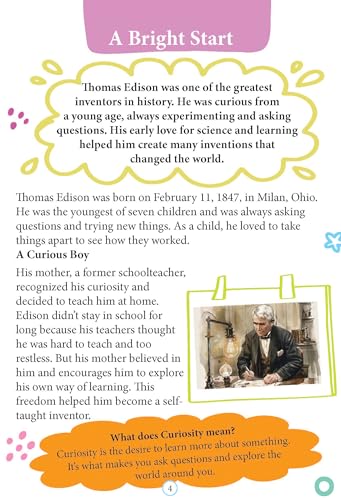 Thomas Edison Biography for Kids Age 6–12 Years – Inspiring Illustrated Biography Book from Icons of Inspiration Series | Discover Invention, Curiosity & Innovation