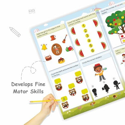 200+ Adventure Activity Book for Kids, Early Learning Educational Book with 500+ Free Worksheets & Parenting Tips, Brain Booster Books for Kids 3 - 4 Years