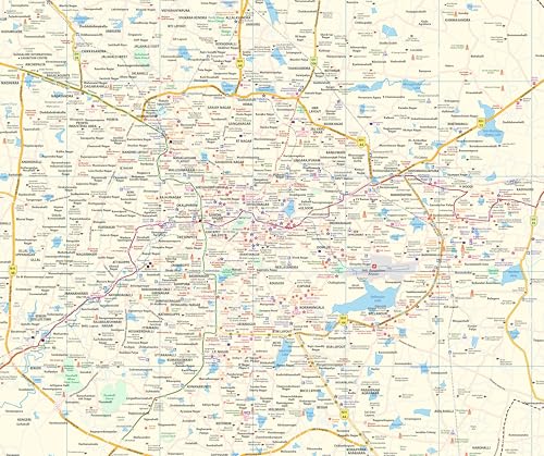 BENGALURU MAP BOOK, Latest and Updated, 70 x 100 cm, Paper Folded with Metro Routes (Travel Series)