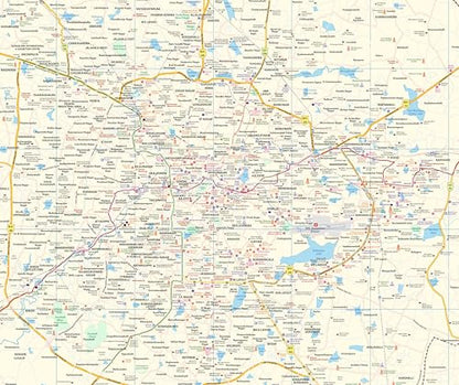 BENGALURU MAP BOOK, Latest and Updated, 70 x 100 cm, Paper Folded with Metro Routes (Travel Series)