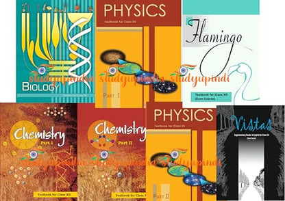 NCERTSHOP- NCERT Class 12 Science & English Books Set 2026–27 Edition (English Medium) – Set of 7 Textbooks for Class XII | Physics Part 1 & 2, Chemistry Part 1 & 2, Biology, Flamingo, Vistas