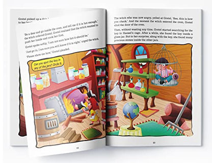 Fairy Tales Comprehension – Hansel and Gretel Build Reading Confidence with Classic Stories | Vocabulary, Questions & Imagination | Ages 5–8 | 2+ Hours of Fun Learning