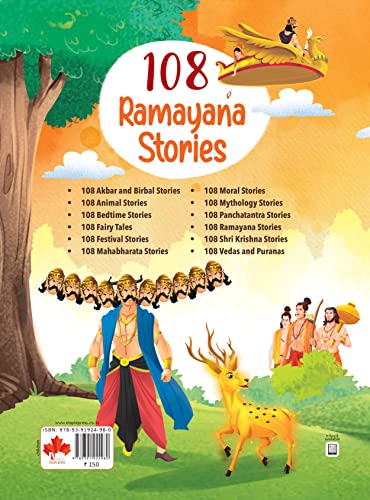 108 Ramayana Stories (Illustrated) - Story Book for Kids - English Short Stories - Epic of India - Bedtime Children Stories - 3 to 10 Years Old Children - Read Aloud to Infants, Toddlers