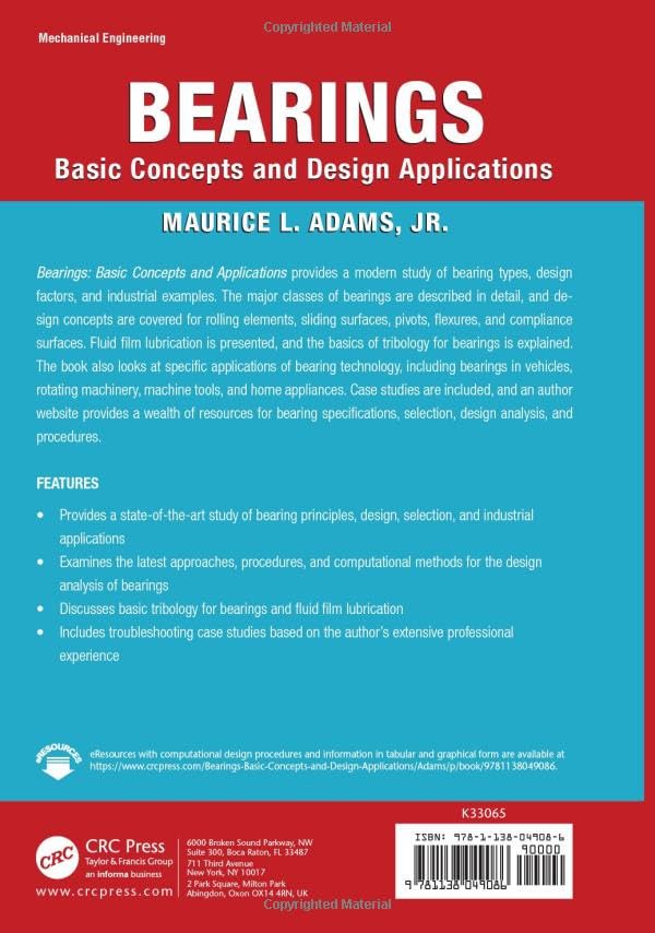 BEARING BASIC CONCEPTS AND DESIGN APPLICATIONS (HB 2018)