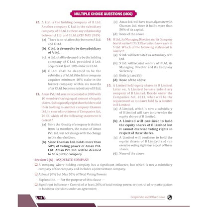 PW CA Intermediate Corporate & Other Laws Concept Book By Chaitanya Jain | ICAI Aligned Content, PYQs, Practice Questions, Detailed Solutions, Latest Syllabus For Jan 2027 Exams