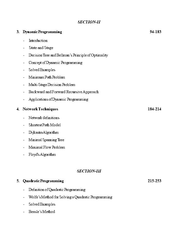 Non Linear Programming Problems by Dr H Kanwar