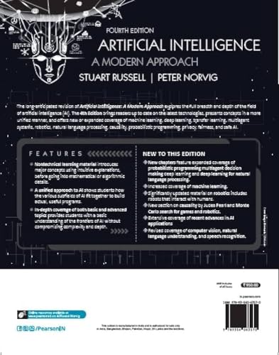 Artificial Intelligence A Modern Approach 4e | Russell Norvig | Machine Learning, Deep Learning, NLP, Robotics | AI Textbook | Pearson