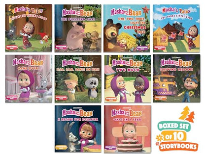 Masha and The Bear Story Books (Set of 10 Story Books): Boxed Set