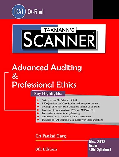 Scanner-Advanced Auditing & Professional Ethics (CA-Final)(November 2018 Exam-Old Syllabus) book cover