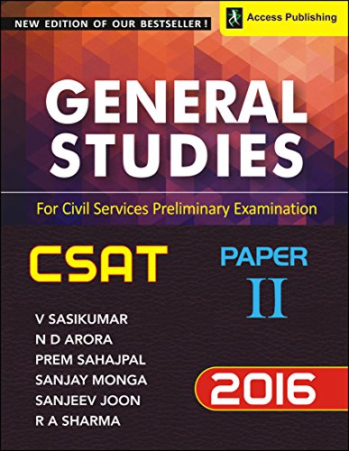 General Studies Paper 2  for Civil Services Preliminary Examination (2016) by V. Sasikumar & N.D. Ar book cover