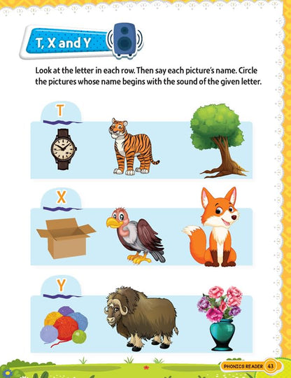 Phonics Reader Book 1 for Kids Age 3–10 | Learn Alphabet Sounds A–Z with Fun Activities | Early Reading Practice for Preschool, Kindergarten & Primary School | Colourful Illustrations & Simple Language for Beginners