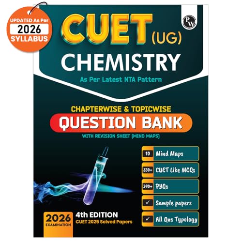PW CUET UG Entrance Exam Books 2026 – Chemistry | Chapterwise & Topicwise MCQs Question Bank | Theory + Exercises | CUET UG PYQ (2025–2022) | Mock Tests | Latest NTA Pattern