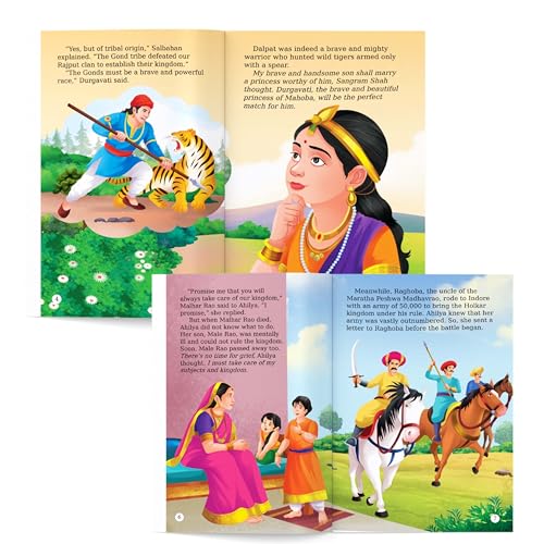 Story Books for Kids - Indian Kings and Queens (Set of 10 Books) (Illustrated) - Chandragupta Maurya, Krishnadeva Raya, Ashoka, Rana Pratap, Shivaji, ... Bai- Biographies for Children - Age 6+