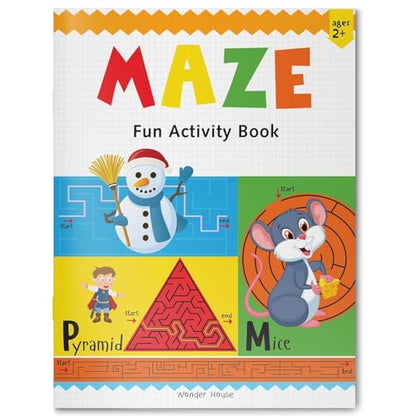 Preschool Activity Book: Maze – Fun Maze Activity Book for Kids Ages 3–5 | Easy to Follow Paths, Problem-Solving & Pencil Control | 2+ Hours of Brain-Boosting Maze Fun
