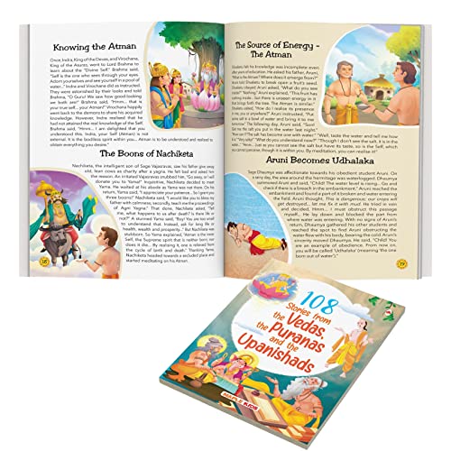 108 Stories from the Vedas, the Puranas and the Upanishads for Children (Illustrated) - Indian Mythology Story Book for Kids - Bedtime Stories -Read Aloud to Infants, Toddlers
