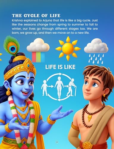 Bhagavad Gita for Kids English Edition | Krishna Stories for Children | Illustrated Moral Stories & Activity Book | Life Lessons & Values | Age 5–10