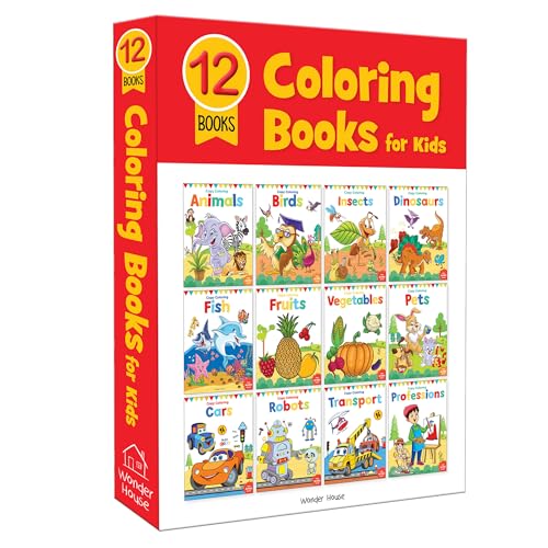Colouring Books Boxset: Pack of 12 Copy Colour Books For Children book cover