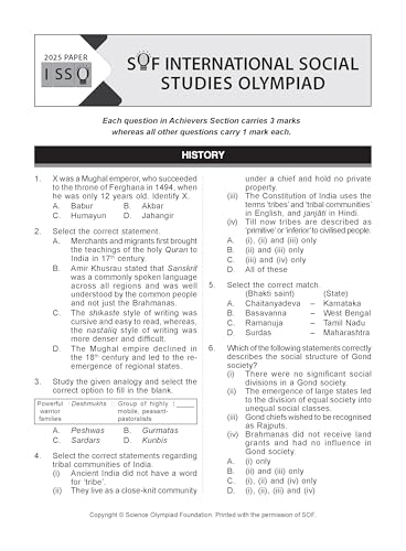 MTG International Social-Studies Olympiad (ISSO) Workbook Class 7 - Chapter-wise MCQs with Achievers Section - SOF Olympiad Books For 2026-27 Exam