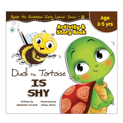 DUDI THE TORTOISE IS SHY ACTIVITY & STORY BOOK 2 : AGE 2 TO 5 YEARS book cover
