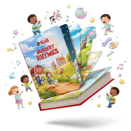 Kids' First Nursery Rhymes Padded Board Book, Colourful Illustrated Nursery Rhymes for 1-5 Years, Board Book for Toddlers