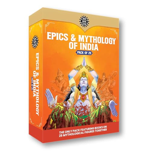 Epics & Mythology Pack of 25 | Indian Mythology, History & Folktales | Cultural Stories for Kids & Adults | Illustrated Comic Books | Amar Chitra Katha