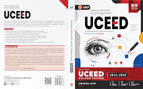 UCEED 2027 Study Guide | 12 Years Solved Papers (2015–2026) | Design Aptitude, Spatial Reasoning & Part-B Drawing Prep | Concept-Based B.Des Entrance Guide