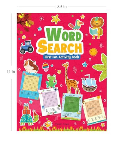 Word Search: First Fun Activity Book for Kids | Beginner Puzzles to Build Vocabulary | Ages 4–7 | 2+ Hours of Interactive Learning