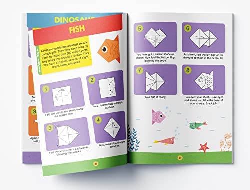 Origami | Step-By-Step Introduction To The Art Of Paper Folding Level 1 | Ages 5–9 Years | Beginners | Creativity | Kids Fine Motor Skills | Paper Folding | Premium Paperback | Latest Edition