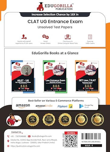 CLAT UG Exam Preparation Book 2024 - 23 Unsolved Tests (10 Practice Tests, 10 Sectional Tests and 3 Previous Year Papers) with Free Access to Online Tests