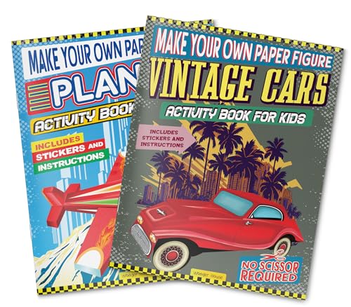 Make Your Own Paper Figures – Vintage Cars Cut, Fold & Assemble Classic Car Models | Ages 6–10 | DIY Craft Kit with 2+ Hours of Creative Fun: Vintage Cars (Activity Book for Kids)
