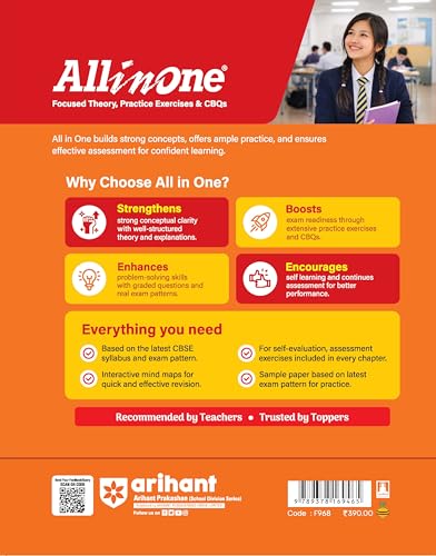 Arihant All in One Computer Science Class 11 for CBSE Exam 2026-27 | NCERT Based Complete Theory, Practice Exercises, CBQs, A-R, Sample Papers & Mind Maps | Revised Edition as per Latest Syllabus