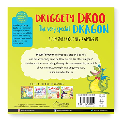 Driggety Droo: The Very Determined Dragon -A Fun Story About Never Giving Up,Age Group: 5+,Children's Illustrated Picture Book About Important Life Lessons for Kids,Explore Magical World of Dragons