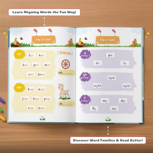 My First 1200 Phonics Activity Book For Kids | Learn Word Families, Short & Long Vowels, Alphabet & Special Sounds, Blending, Word Formatting & Sight Words | Montessori Activity Book For Kids