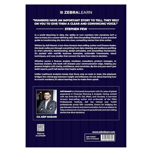 Data Storytelling Playbook: Crafting Stories from Data | Turn Numbers into Narratives that Drive Business Decisions | By CA Asif Masani | ZebraLearn