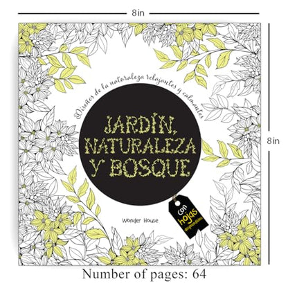 Adult Colouring Books Nature Garden and Forests - Spanish