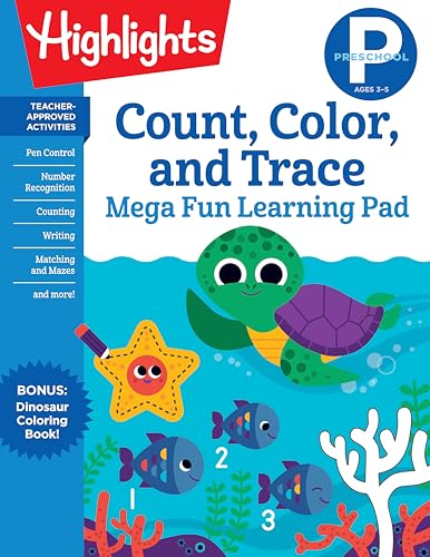 Preschool Count, Color, and Trace book cover